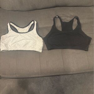 Black and Gray Sports Bras